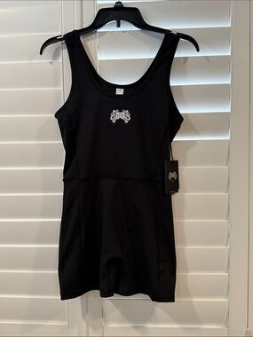 Darc Sport Black Tank Romper with White Chest Logo